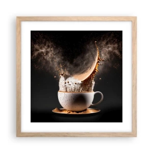 Plagát v ráme zo svetlého duba - Explózia chuti - 40x40 cm
