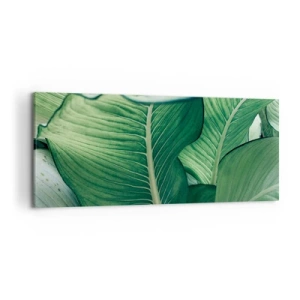 Obraz na plátne - Intenzívne zelený život - 120x50 cm