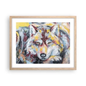 Plagát v ráme zo svetlého duba - Pokoj medzi blízkymi - 50x40 cm