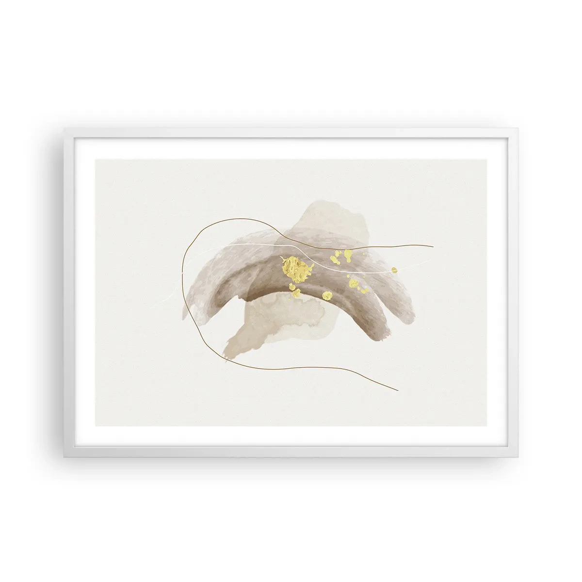 Plagát v bielom ráme - Vesmírna bytosť - 70x50 cm