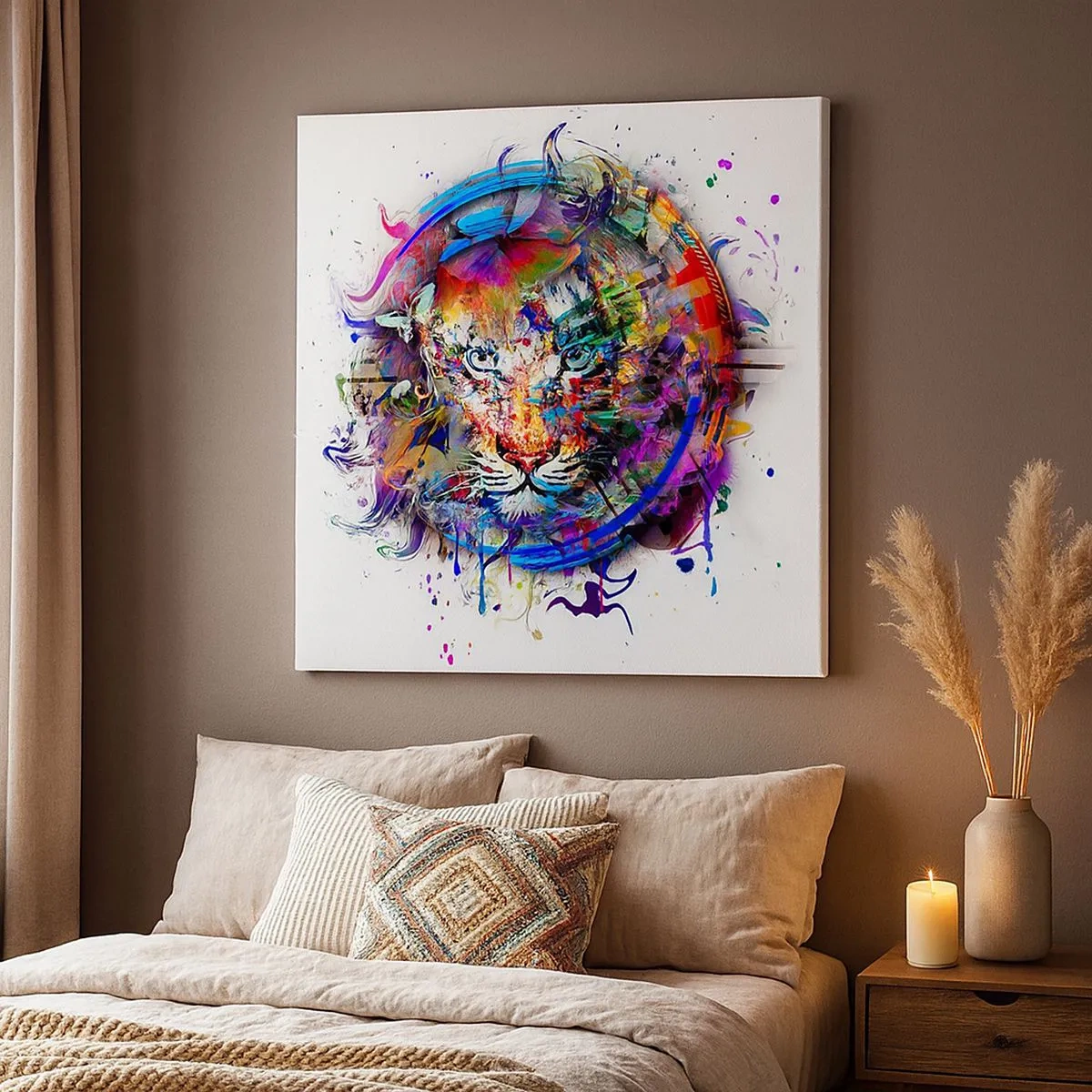 Obraz na plátne - Skrýva sa za dúhovým závojom - 30x30 cm