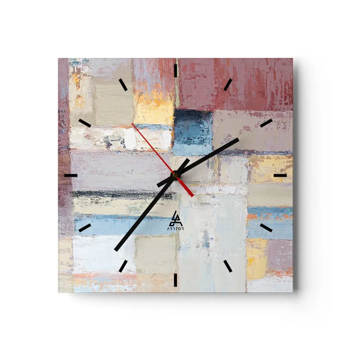 Nástenné hodiny - Kľud geometrie - 30x30 cm
