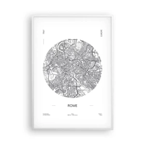 Plagát v bielom ráme - Anatómia Ríma - 70x100 cm