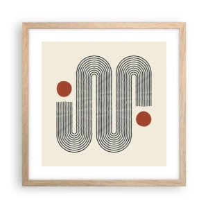 Plagát v ráme zo svetlého duba - Od začiatku do konca - 40x40 cm