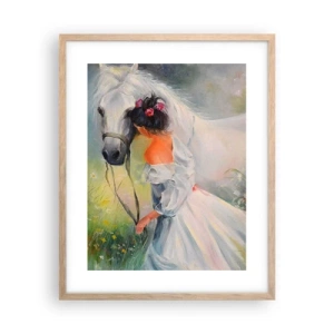 Plagát v ráme zo svetlého duba - Ako z krásneho sna - 40x50 cm