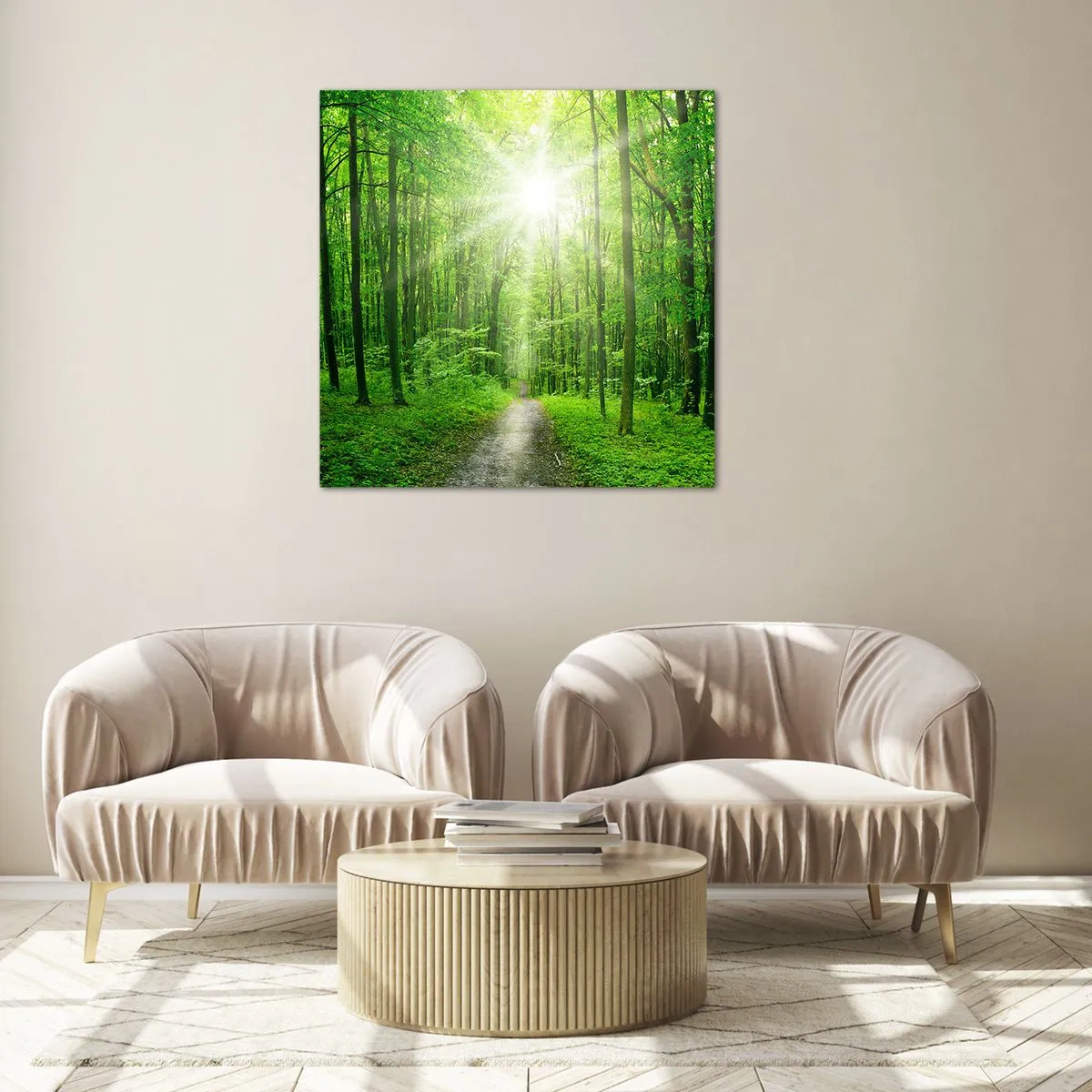 Obraz na skle - Zelená katedrála - 60x60 cm