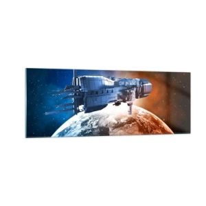 Obraz na skle - Pozorný pozorovateľ - 140x50 cm