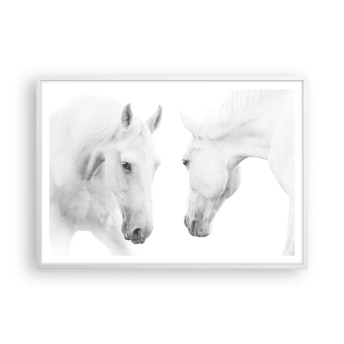 Plagát v bielom ráme - Je to priateľstvo…? - 100x70 cm
