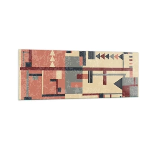 Obraz na skle - Vodorovná a zvislá kombinácia - 140x50 cm