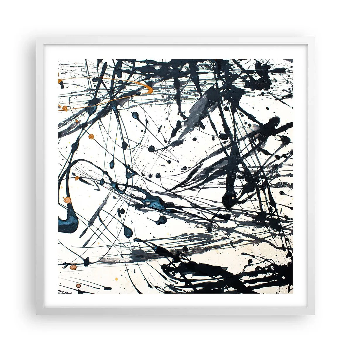 Plagát v bielom ráme - Expresionistická abstrakcia - 60x60 cm