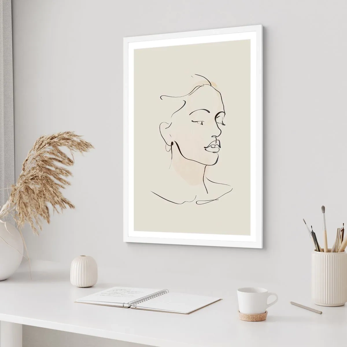 Plagát v bielom ráme - Výrazným ťahom - 70x100 cm