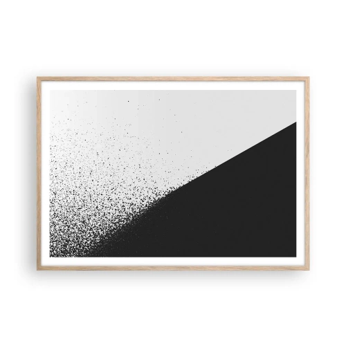 Plagát v ráme zo svetlého duba - Rýchlejšie a rýchlejšie, viac a viac - 100x70 cm