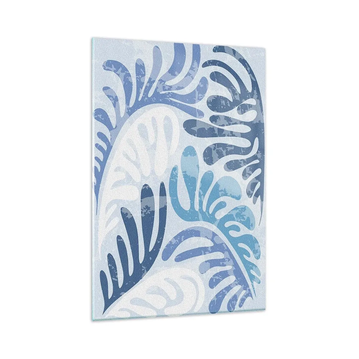 Obraz na skle - Modré papradie - 80x120 cm