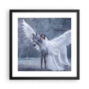 Plagát v čiernom ráme - Nadšený okamih - 40x40 cm