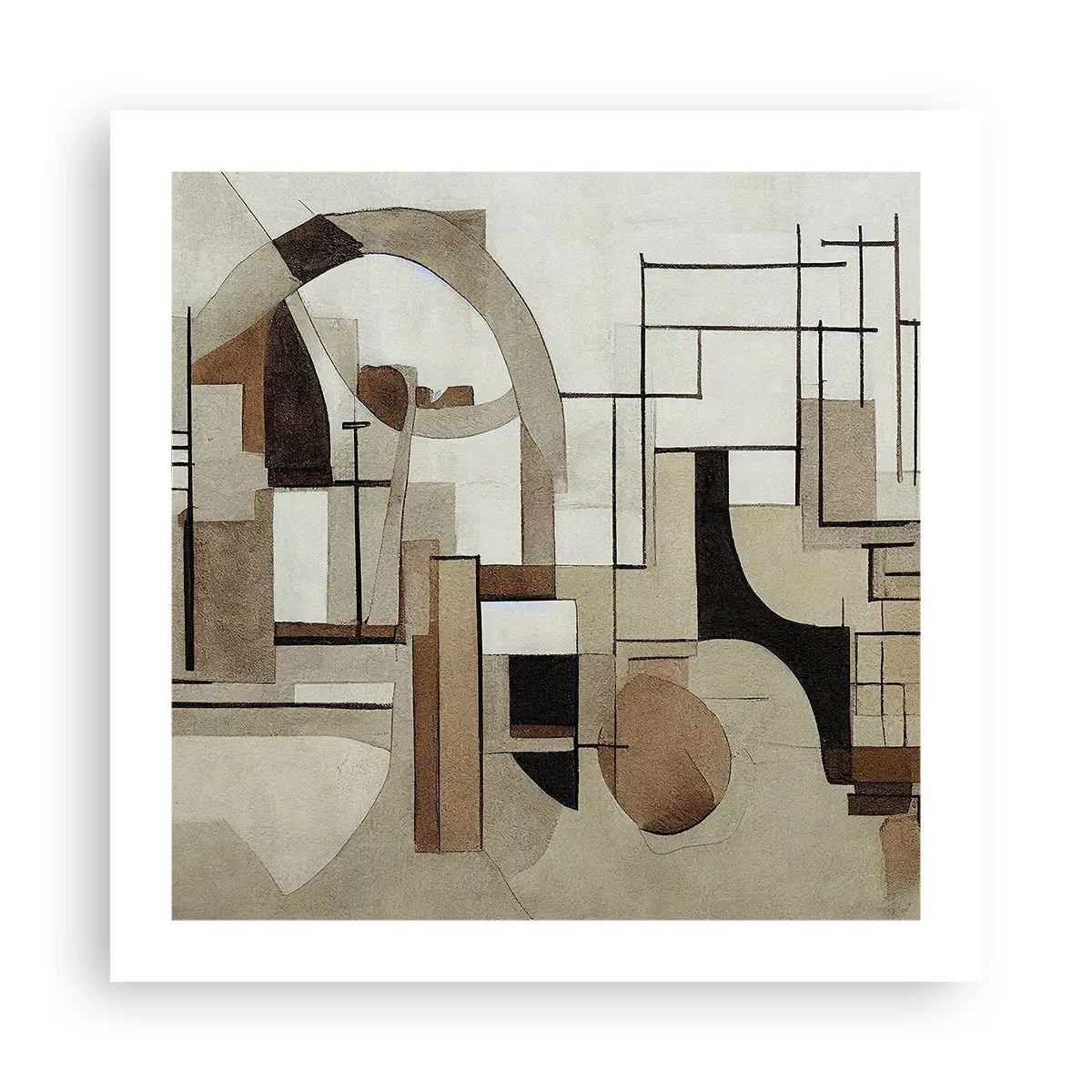 Plagát - Mestská krajina 2.0 - 50x50 cm