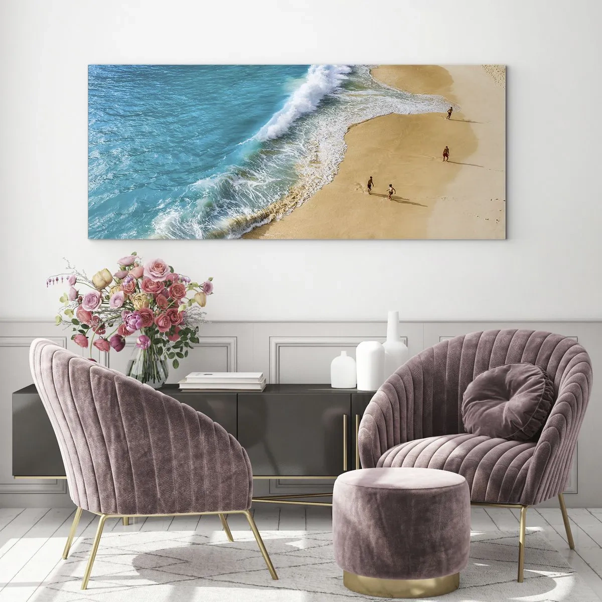Obraz na skle - A potom slnko, pláž… - 100x40 cm