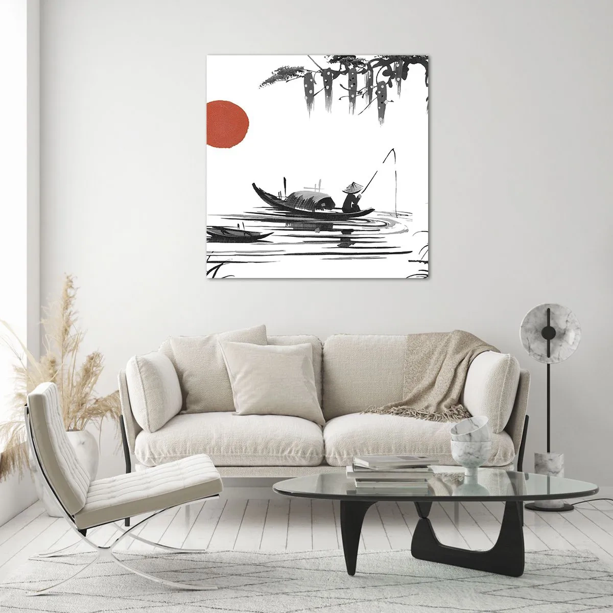 Obraz na skle - Ázijské popoludnie - 70x70 cm