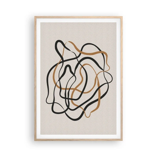 Plagát v ráme zo svetlého duba - Všetko sa pokrútilo - 70x100 cm