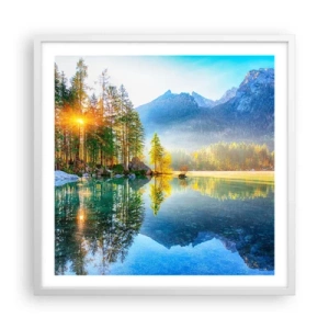 Plagát v bielom ráme - Majestát a sladkosť - 60x60 cm