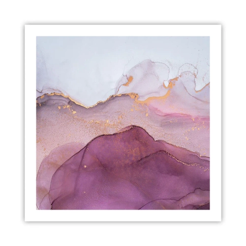 Plagát - Fialové a ľalové vlny - 60x60 cm