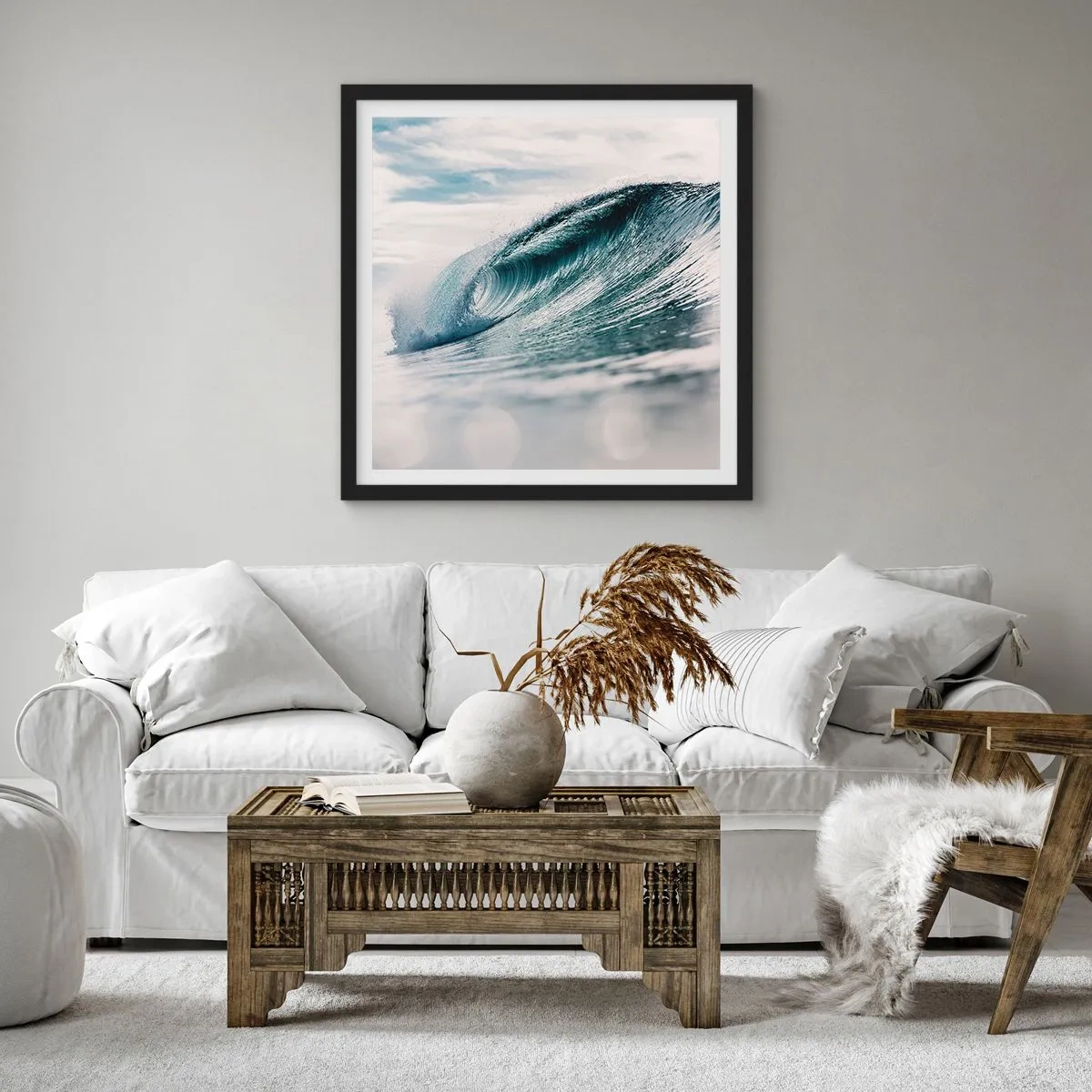 Plagát v čiernom ráme - Vodná špička - 60x60 cm