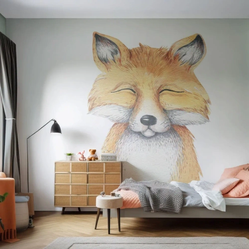 Fototapeta Premium Sand - Líščia rozladenosť - Pre deti, Fox, Priateľstvo - 100x70 cm