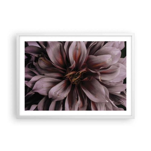 Plagát v bielom ráme - Kvetinové srdce - 70x50 cm