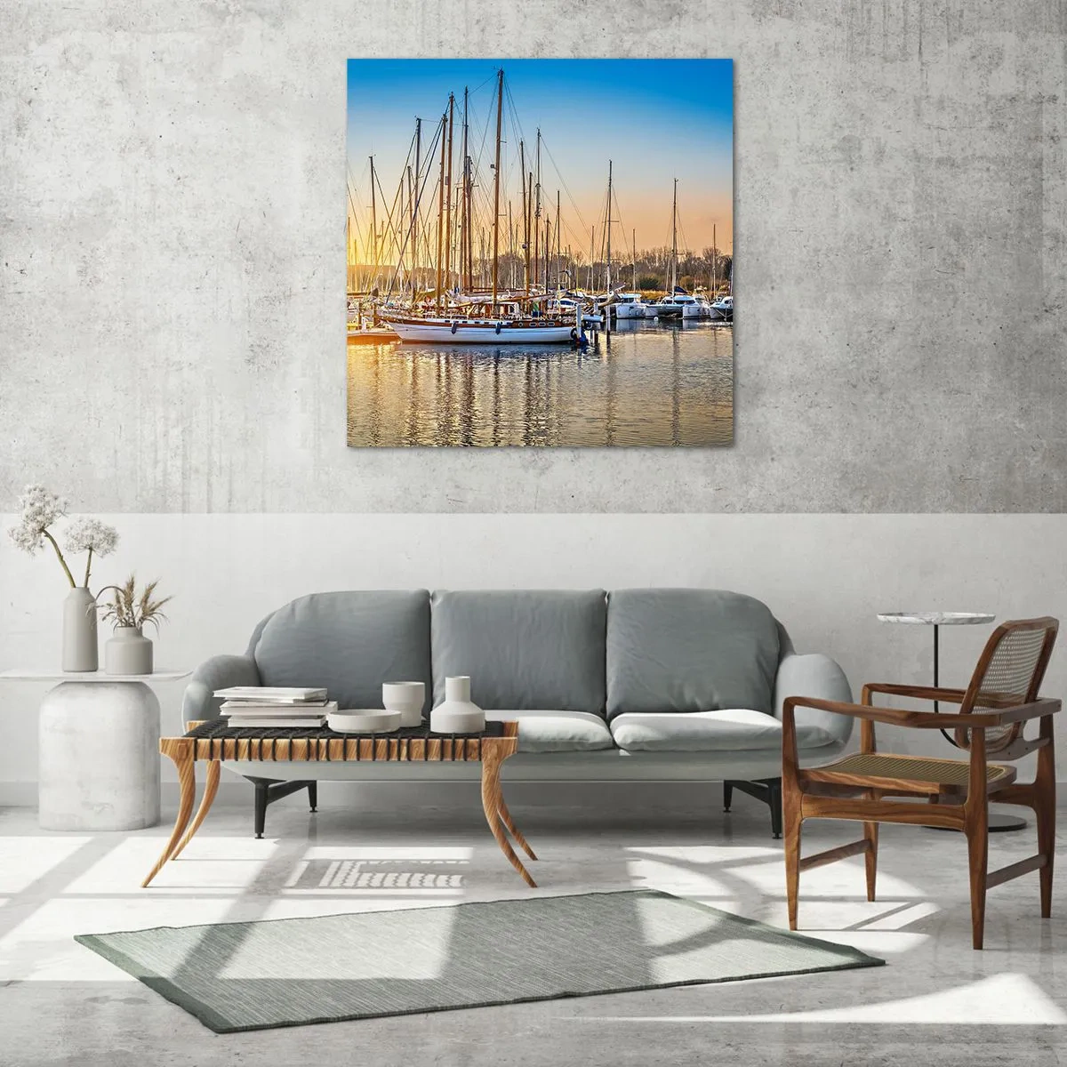 Obraz na skle - Vietor tiež musí spať - 60x60 cm
