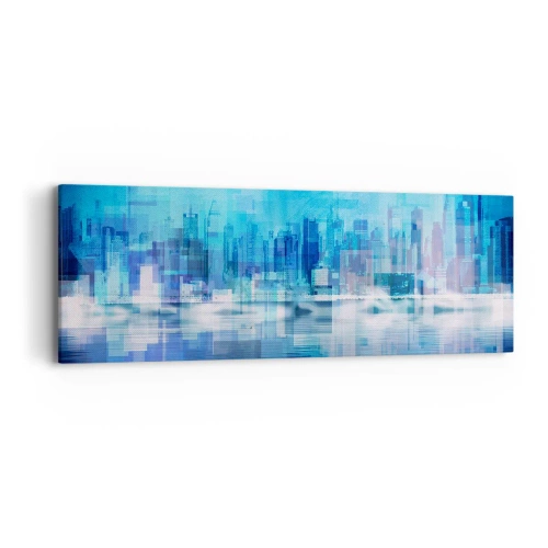 Obraz na plátne - Utopené v modrej - 90x30 cm