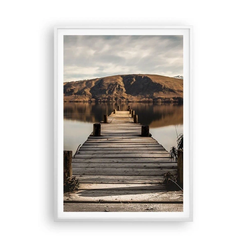 Plagát v bielom ráme - Krajina v tichu - 70x100 cm