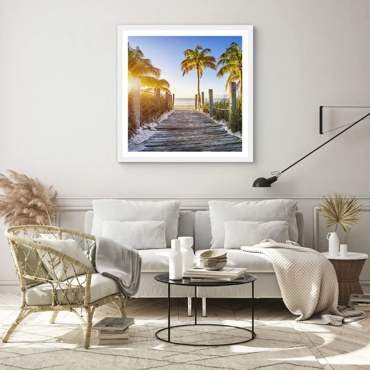 Plagát v bielom ráme - Priamo do raja - 30x30 cm