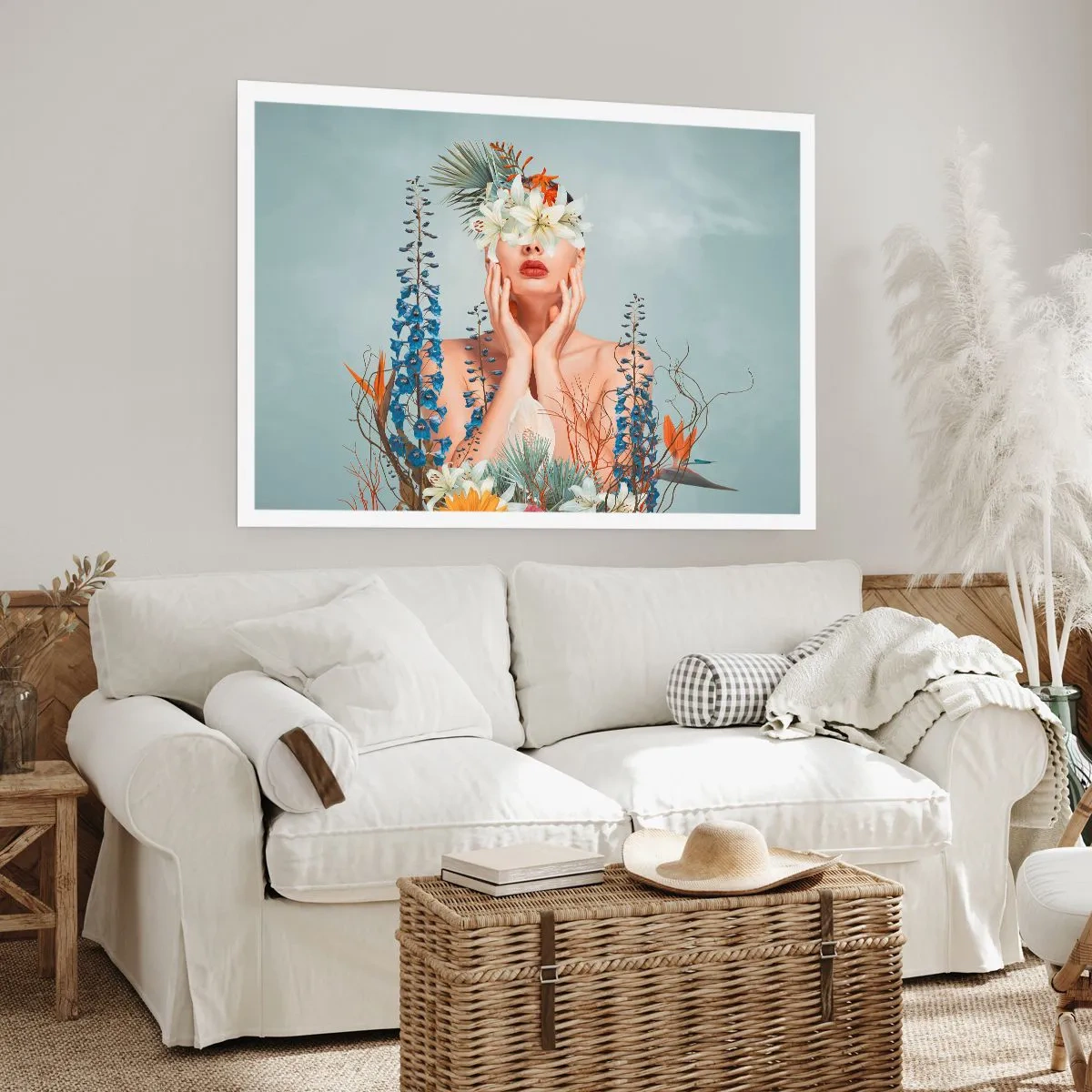 Plagát - Žena – kvetina - 70x50 cm