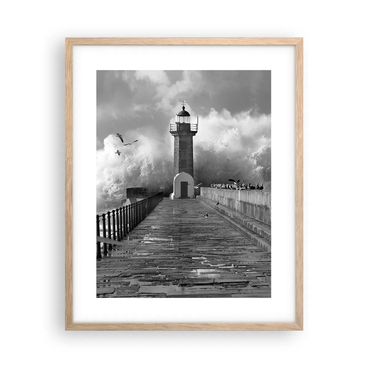 Plagát v ráme zo svetlého duba - Nebojácna - 40x50 cm