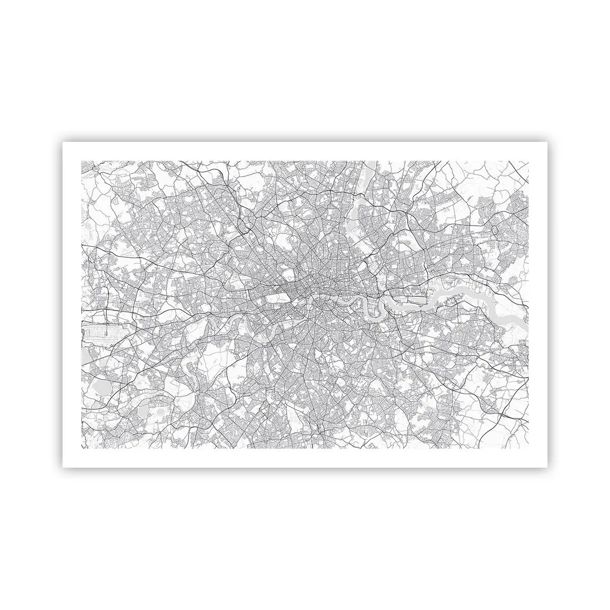 Plagát - Mapa londýnskeho labyrintu - 91x61 cm