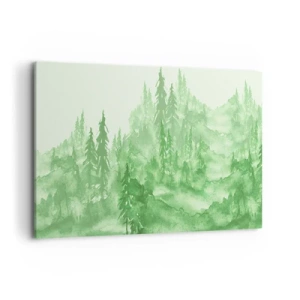Obraz na plátne - Rozmazaný zelenou hmlou - 120x80 cm