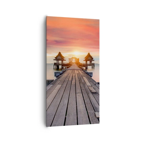 Obraz na plátne - Západ na východe - 65x120 cm