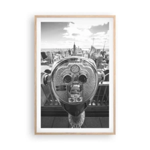 Plagát v ráme zo svetlého duba - Mesto nad mestami - 61x91 cm