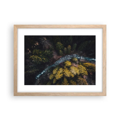 Plagát v ráme zo svetlého duba - Rýchlo, stále rýchlejšie - 40x30 cm