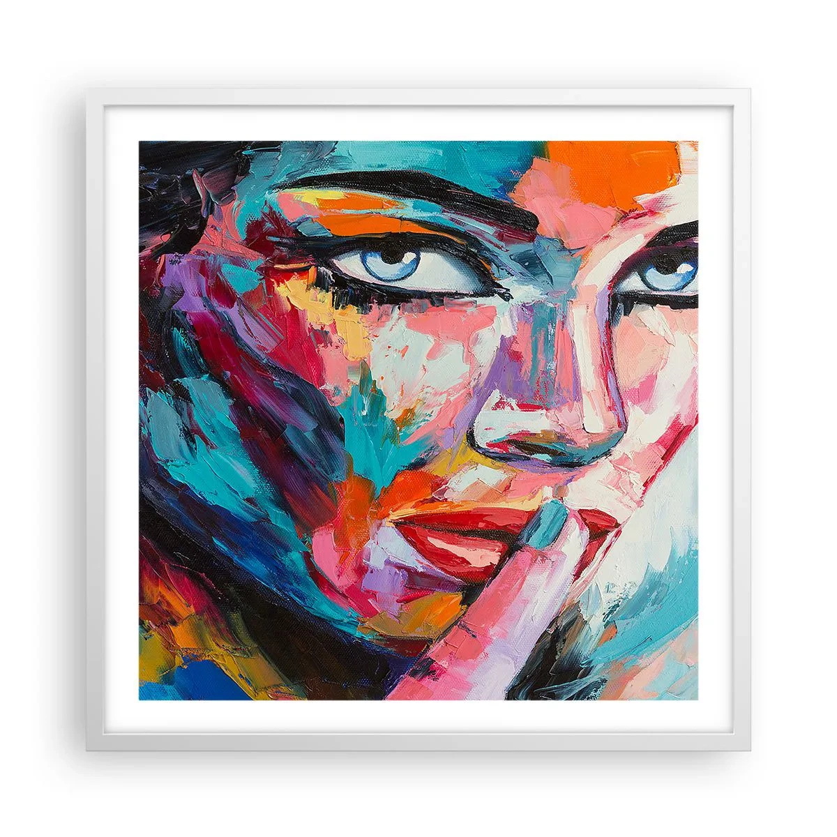 Plagát v bielom ráme - Naše prvé tajomstvo - 60x60 cm