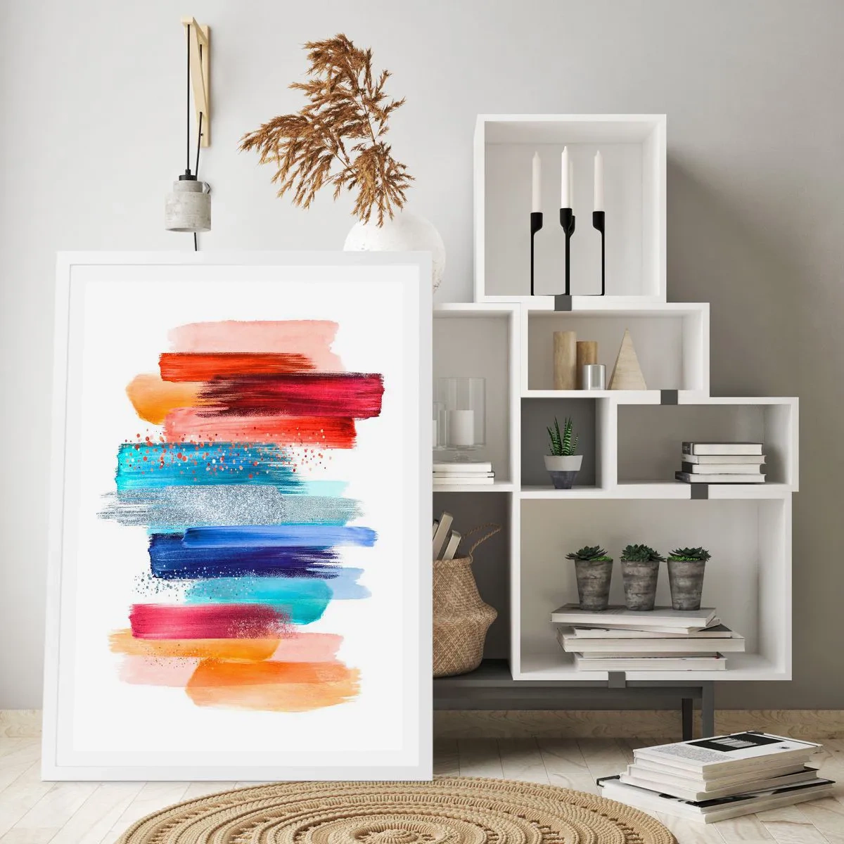 Plagát v bielom ráme - Hore a dole - 61x91 cm