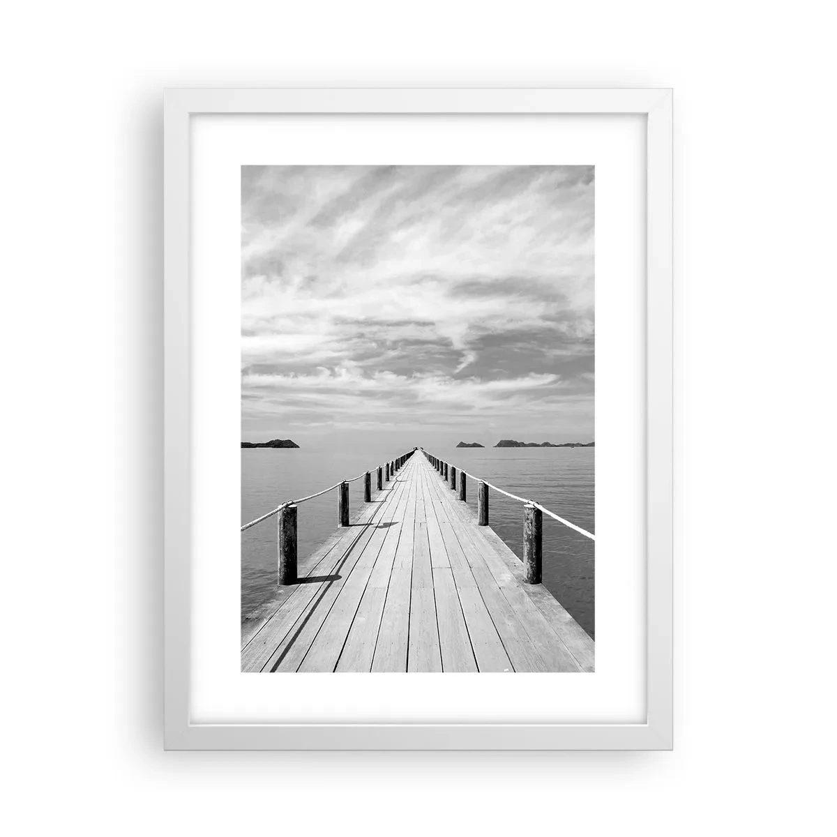 Plagát v bielom ráme - Čo tak cesta… - 30x40 cm