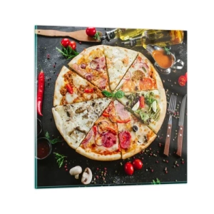 Obraz na skle - Vejár chutí - 40x40 cm