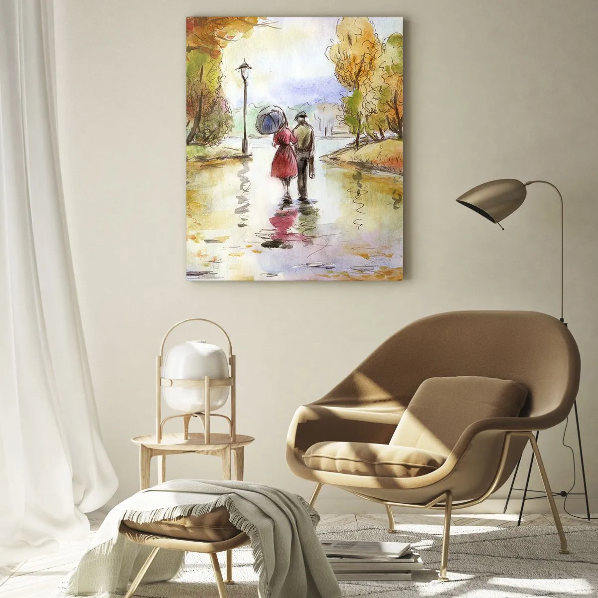 Obraz na skle - Romantická jeseň v parku
- 50x70 cm