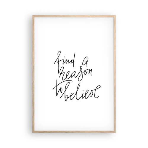 Plagát v ráme zo svetlého duba - Je to možné - 70x100 cm