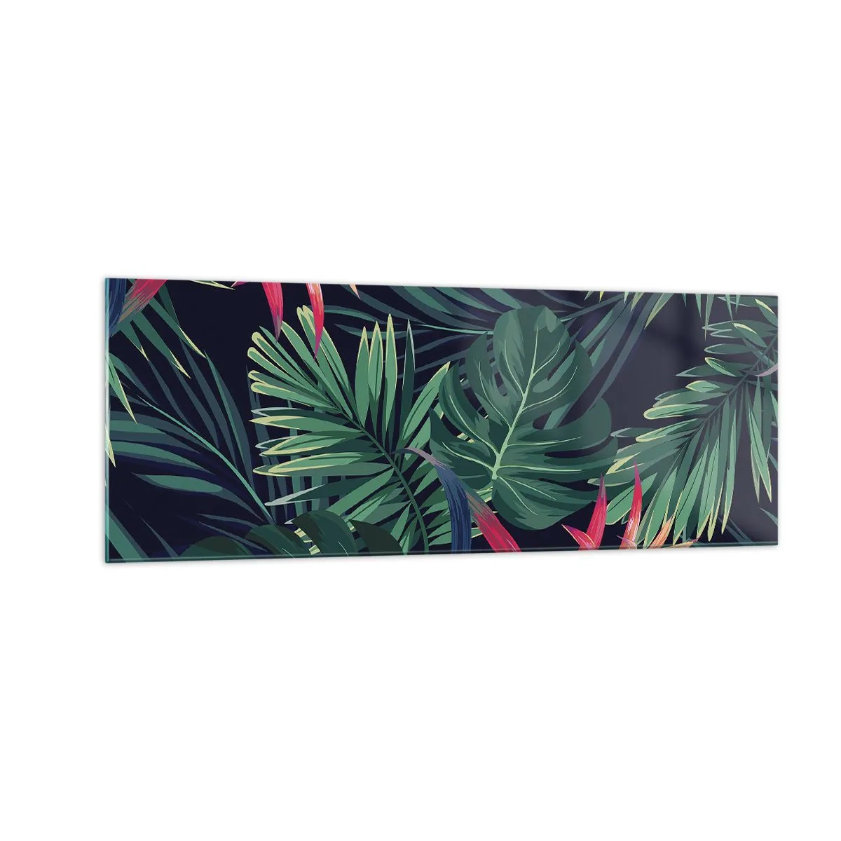 Obraz na skle - Vzplanúť v zelenom - 140x50 cm