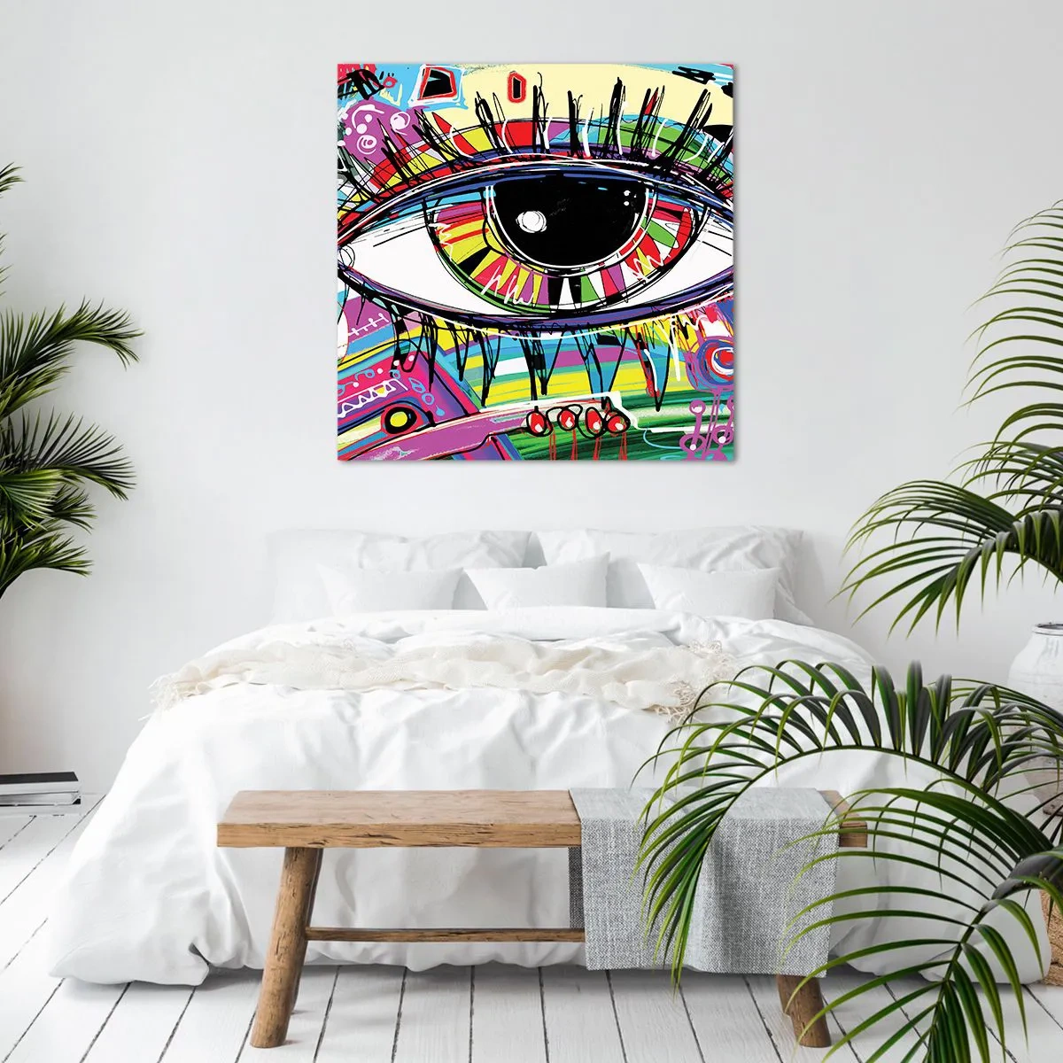 Obraz na plátne - Farebné oko - farebná duša - 50x50 cm