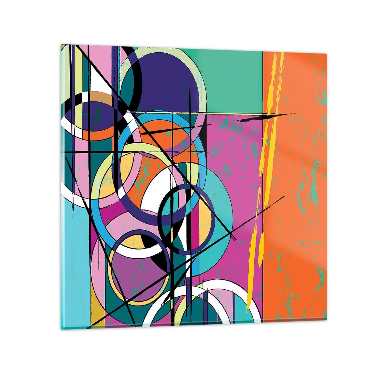 Obraz na skle - Kruh za kruhom - 60x60 cm