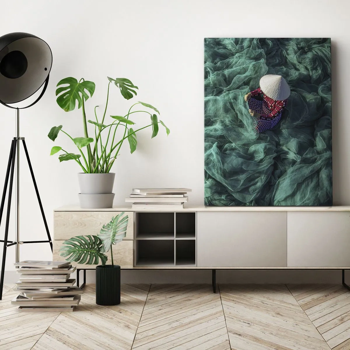 Obraz na plátne - V mori sietí - 50x70 cm