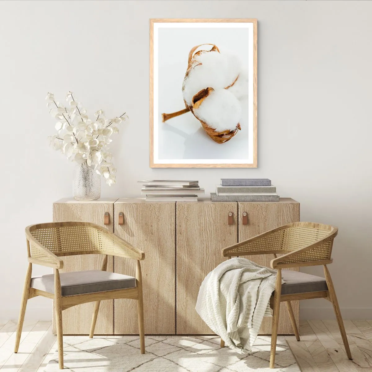 Plagát v ráme zo svetlého duba - Mäkká od prírody - 70x100 cm