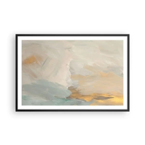 Plagát v čiernom ráme - Abstrakcia – krajina nehy - 91x61 cm